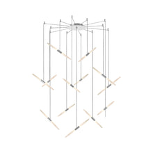 Load image into Gallery viewer, Ballet™ Spreader LED Multi Light Pendant Light in Bright Satin Aluminum/Swag (13-Light).