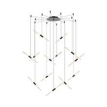 Load image into Gallery viewer, Ballet™ Spreader LED Multi Light Pendant Light in Satin Black/Swag (13-Light).
