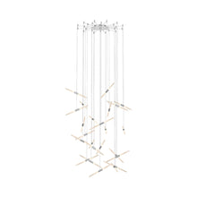 Load image into Gallery viewer, Ballet™ Spreader LED Multi Light Pendant Light in Bright Satin Aluminum/Swag (24-Light).