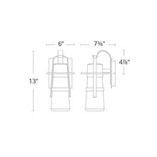 Load image into Gallery viewer, Balthus Outdoor LED Wall Light - line drawing.