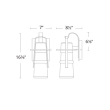 Load image into Gallery viewer, Balthus Outdoor LED Wall Light - line drawing.