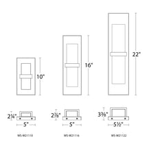 Load image into Gallery viewer, Bandeau Outdoor LED Wall Light - line drawing.