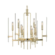 Load image into Gallery viewer, Bari Chandelier in Aged Brass.