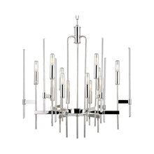 Load image into Gallery viewer, Bari Chandelier in 12-Light/Polished Nickel.