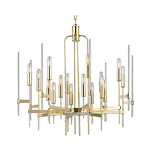 Load image into Gallery viewer, Bari Chandelier in 16-Light/Aged Brass.