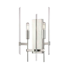 Load image into Gallery viewer, Bari Wall Light in Polished Nickel.