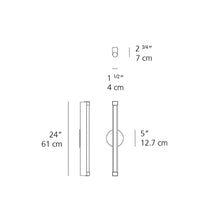 Load image into Gallery viewer, Basic Bath Vanity Light - line drawing.