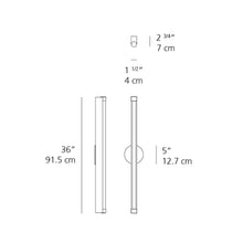 Load image into Gallery viewer, Basic Bath Vanity Light - line drawing.