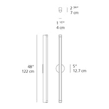 Load image into Gallery viewer, Basic Bath Vanity Light - line drawing.
