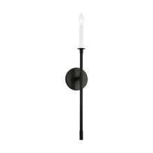 Load image into Gallery viewer, Bayview Bath Wall Light in Black and Clear.