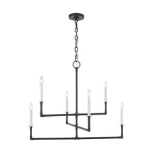 Load image into Gallery viewer, Bayview Chandelier in Medium/Non-Linear/Aged Iron.