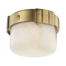 Load image into Gallery viewer, Beckett LED Flush Mount Ceiling Light in Aged Brass.