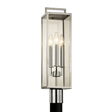 Load image into Gallery viewer, Beckham Outdoor Post Light in Polished Stainless.