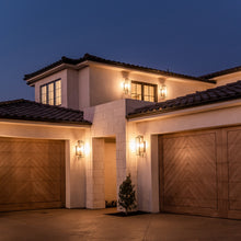 Load image into Gallery viewer, Beckham Outdoor Wall Light in Outdoor Area.