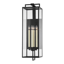Load image into Gallery viewer, Beckham Outdoor Wall Light in Forged Iron (4-Light/34-Inch).
