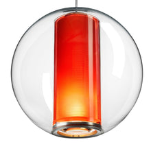 Load image into Gallery viewer, Bel Occhio Multi-Light Pendant Light in Clear and Orange.