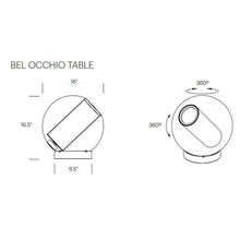 Load image into Gallery viewer, Bel Occhio Table Lamp - line drawing.