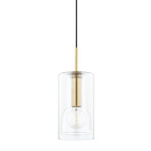 Load image into Gallery viewer, Belinda Pendant Light in Aged Brass/Small.