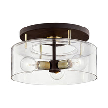 Load image into Gallery viewer, Bergamot Station Outdoor Semi-Flush Ceiling Light in Bronze / Brass (Large).