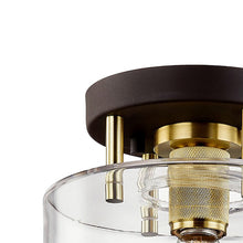 Load image into Gallery viewer, Bergamot Station Outdoor Semi-Flush Ceiling Light in Detail.