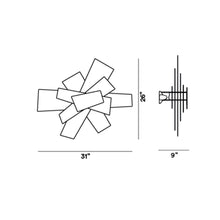 Load image into Gallery viewer, Big Bang Ceiling / Wall Light - line drawing.