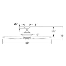 Load image into Gallery viewer, Bimini Ceiling Fan - line drawing.
