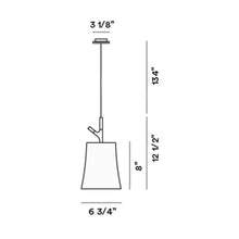 Load image into Gallery viewer, Birdie Pendant Light - line drawing.