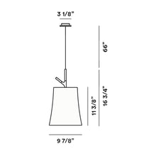 Load image into Gallery viewer, Birdie Pendant Light - line drawing.