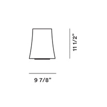 Load image into Gallery viewer, Birdie Zero LED Table Lamp - line drawing.