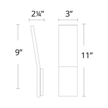 Load image into Gallery viewer, Blade LED Wall Light - line drawing.