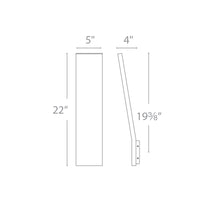 Load image into Gallery viewer, Blade Vertical Outdoor LED Wall Light - line drawing.