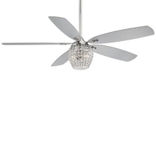 Load image into Gallery viewer, Bling LED Ceiling Fan in Chrome.