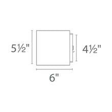 Load image into Gallery viewer, Bloc Outdoor LED Up and Down Wall Light - line drawing.