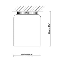 Load image into Gallery viewer, Aspen C17A Semi Flush Mount Ceiling Light - line drawing.
