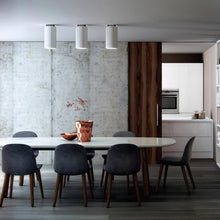 Load image into Gallery viewer, Aspen C17B Semi Flush Mount Ceiling Light in dining room.