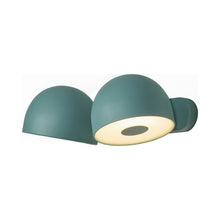 Load image into Gallery viewer, Bowee W LED Wall Light in Clear Turquoise.