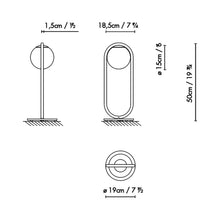 Load image into Gallery viewer, C_Ball T Table Lamp - line drawing.