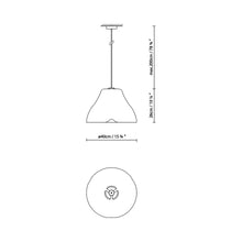 Load image into Gallery viewer, Ginkgo Pendant Light - line drawing.