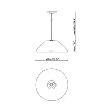 Load image into Gallery viewer, Ginkgo Pendant Light - line drawing.
