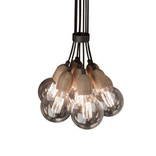 Load image into Gallery viewer, Ilde Max S Multi Light Pendant Light in Wood (7-Light).