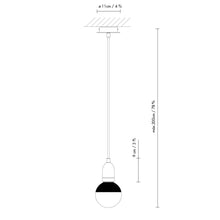 Load image into Gallery viewer, Ilde S1 Pendant Light- line drawing.
