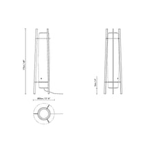 Load image into Gallery viewer, Inn Side Outdoor LED Floor Lamp - line drawing.