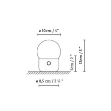 Load image into Gallery viewer, Kup Camp LED Table Lamp - line drawing.