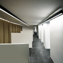 Load image into Gallery viewer, Marc C LED Semi Flush Mount Ceiling Light in office.