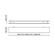 Load image into Gallery viewer, Marc C LED Semi Flush Mount Ceiling Light - line drawing.