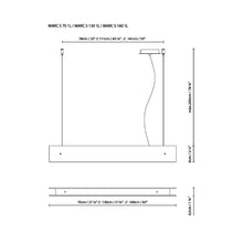 Load image into Gallery viewer, Marc S LED Linear Pendant Light - line drawing.