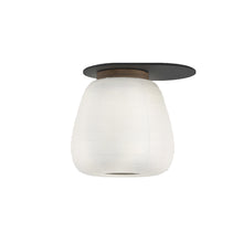 Load image into Gallery viewer, Misko C Semi Flush Mount Ceiling Light in Walnut (10.25-Inch).