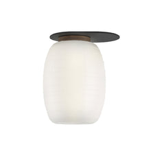 Load image into Gallery viewer, Misko C Semi Flush Mount Ceiling Light in Walnut (13.5-Inch).