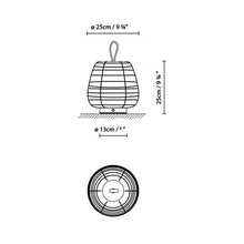 Load image into Gallery viewer, Misko Camp LED Table Lamp - line drawing.