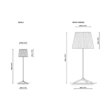 Load image into Gallery viewer, Royal F Floor Lamp - line drawing.
